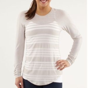 NWT - Lululemon Digni Tee L/S Dune stripe sz 6